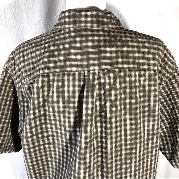 Eddie Bauer Relaxed Fit Green Plaid Casual Shirt - Picture 7 of 8